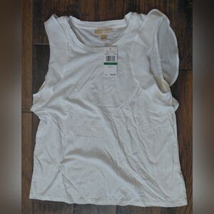 Michael Kors White Sleeveless Top Women's Size Large NWT